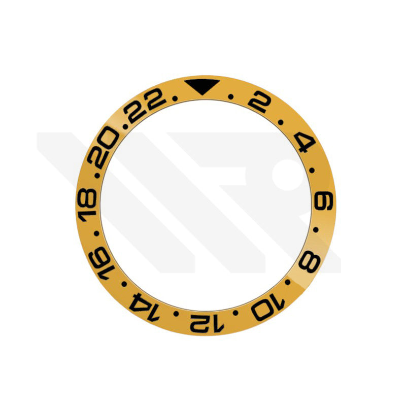 GMT-24 Ceramic Sloped Bezel Insert for SKX/SRPD - Yellow/Black