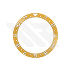GMT-12 Ceramic Sloped Bezel Insert for SKX/SRPD - Yellow/White