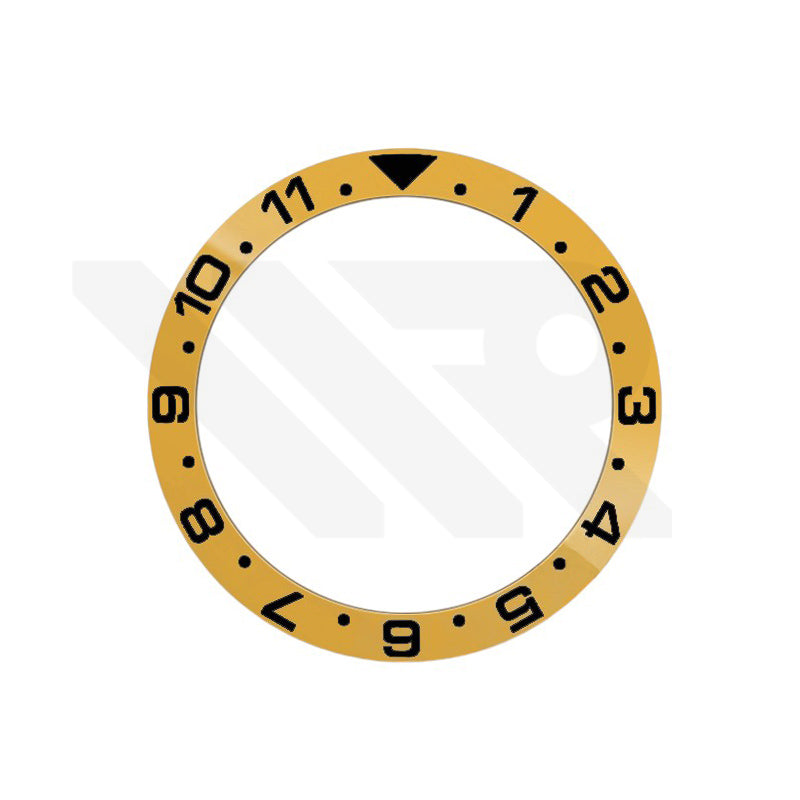 GMT-12 Ceramic Sloped Bezel Insert for SKX/SRPD - Yellow/Black