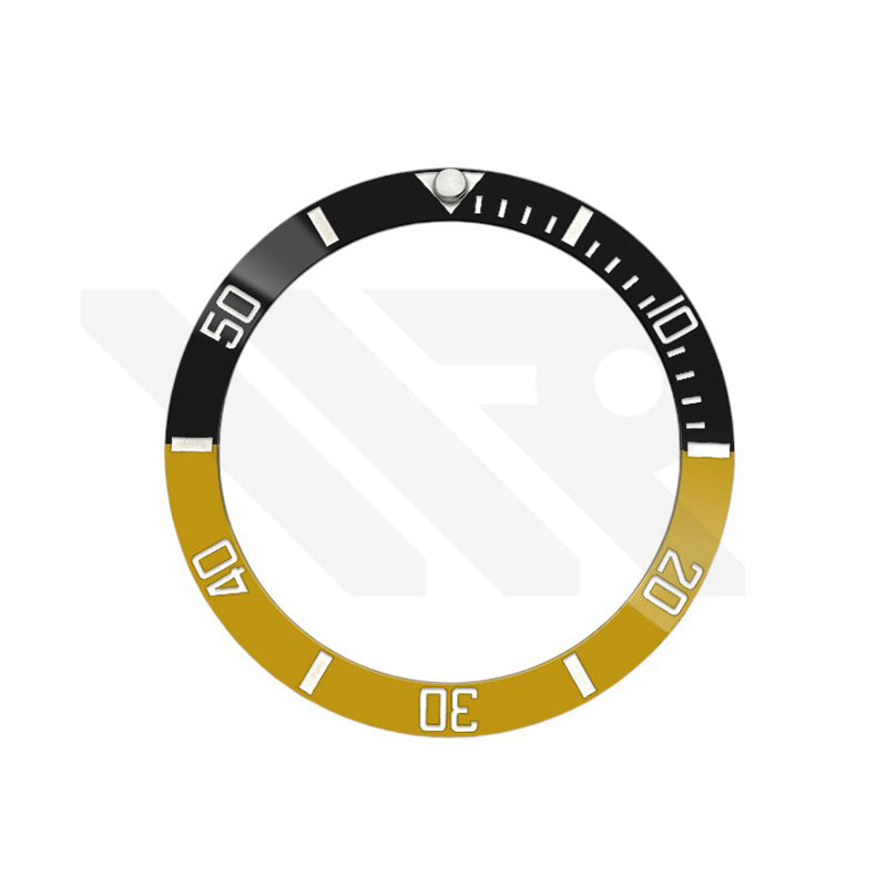 SUB Ceramic Sloped Bezel Insert for SKX/SRPD - Yellow-Black/White