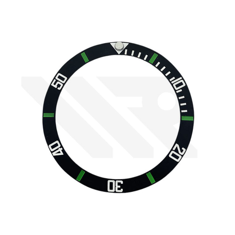 SUB Ceramic Sloped Bezel Insert for SKX/SRPD: Matte Black/Green