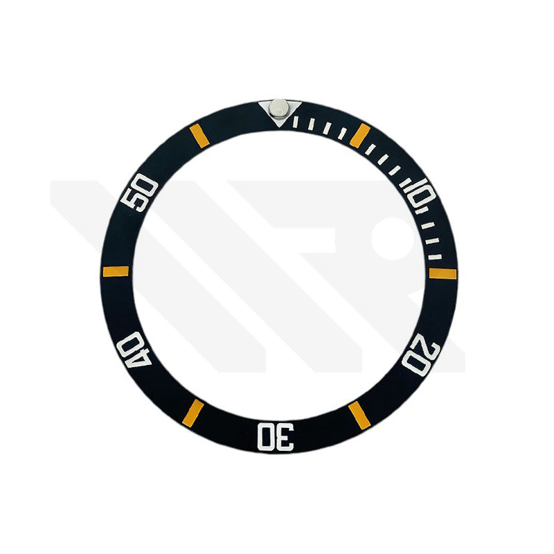 SUB Ceramic Sloped Bezel Insert for SKX/SRPD: Matte Black/Orange