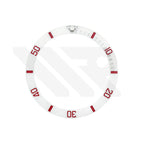SUB Ceramic Sloped Bezel Insert for SKX/SRPD: Matte White/Red