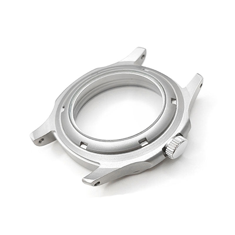 Nautilus Sandblasted Case Set for Seiko Mod: Silver