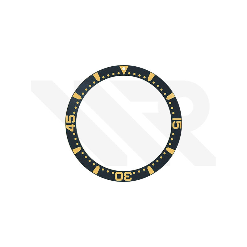 Replacement Aluminium Bezel Insert Compatible with Longines HydroConquest 41mm L3.642 Series : Black/Gold