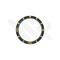 Replacement Aluminium Bezel Insert Compatible with Longines HydroConquest 39mm L3.641 Series : Black/Gold