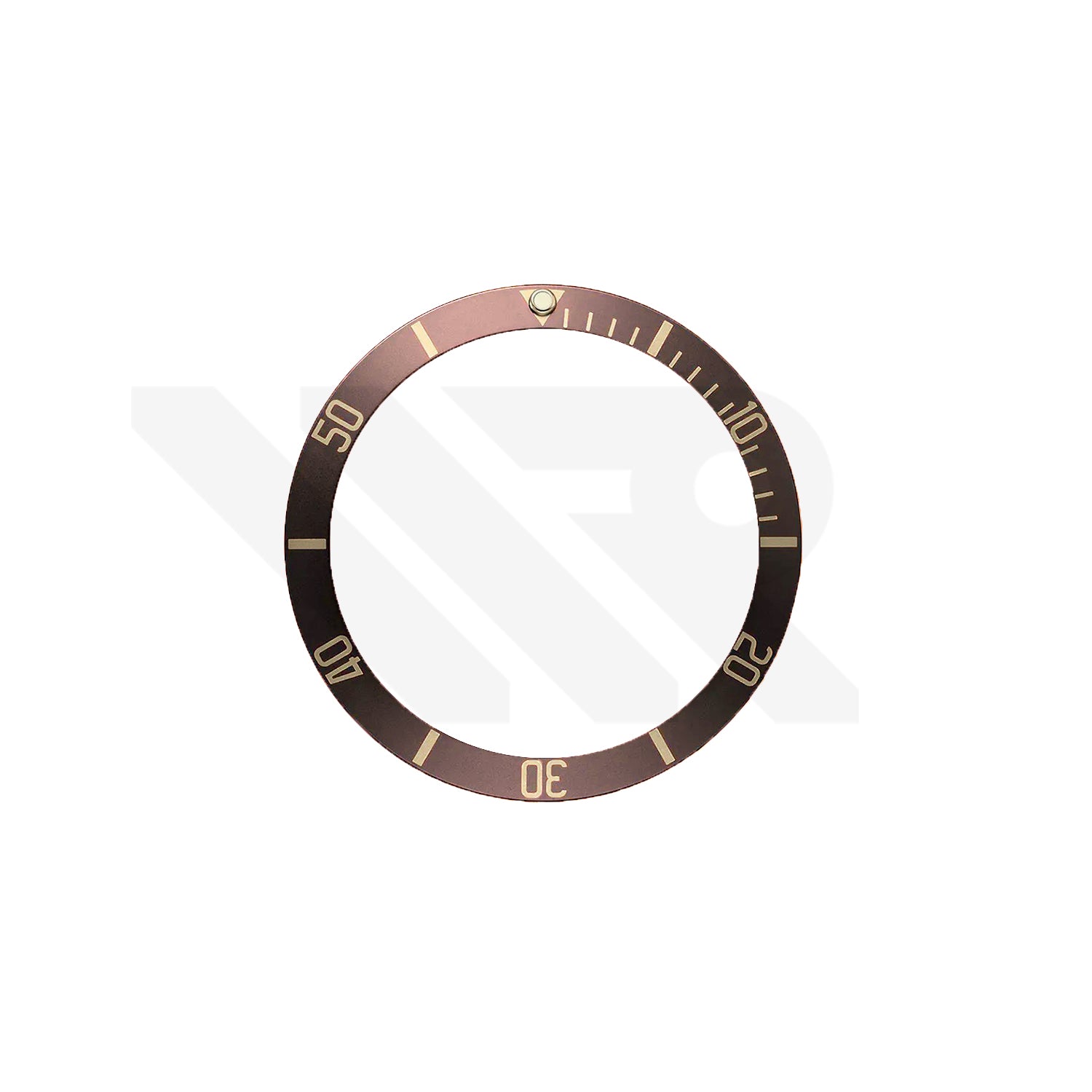 Replacement Aluminium Bezel Insert Compatible with Tudor Black Bay Bronze 43mm : Brown