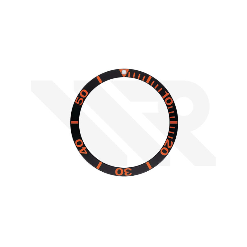 Replacement Aluminium Bezel Ring Compatible with Tissot Seastar 1000 T120417A (Black Orange)