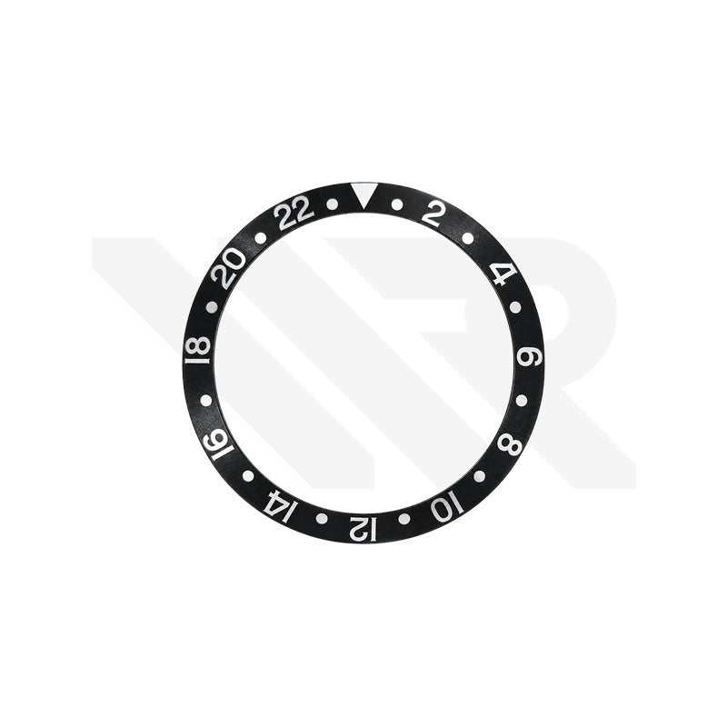 Replacement Aluminum Bezel Insert Compatible with Rolex GMT Master : Black