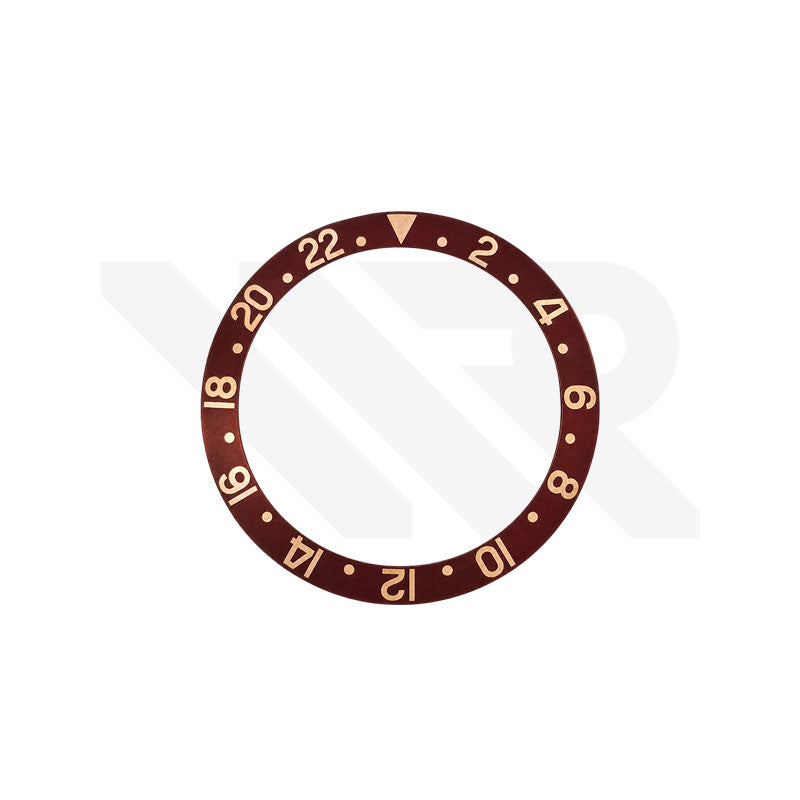 Replacement Aluminum Bezel Insert Compatible with Rolex GMT Master : Root beer