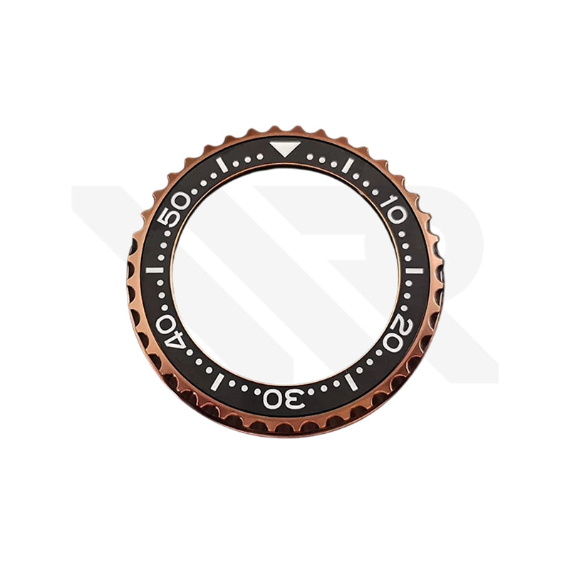 Replacement Bezel Set Compatible with Seiko Marine Master 1000 SBDX011 / SBDX013 / SBDX014 / SBDX016 : Copper Brown