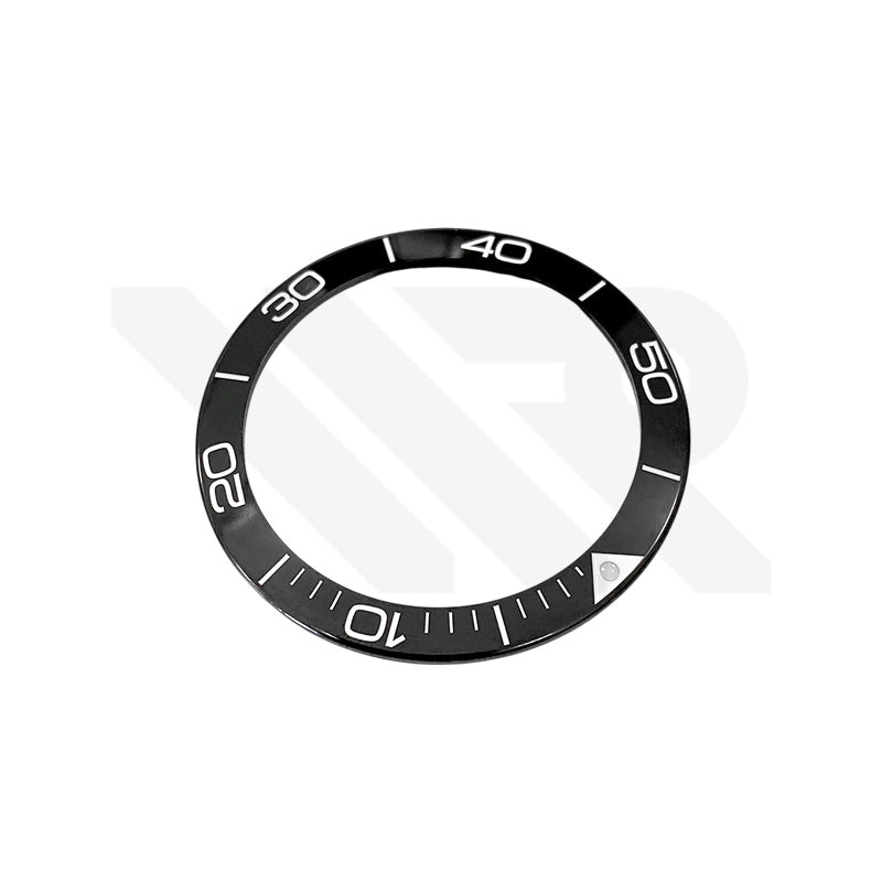 Replacement Ceramic Bezel Insert Compatible with Longines HydroConquest 43mm L3.782 Series : Black