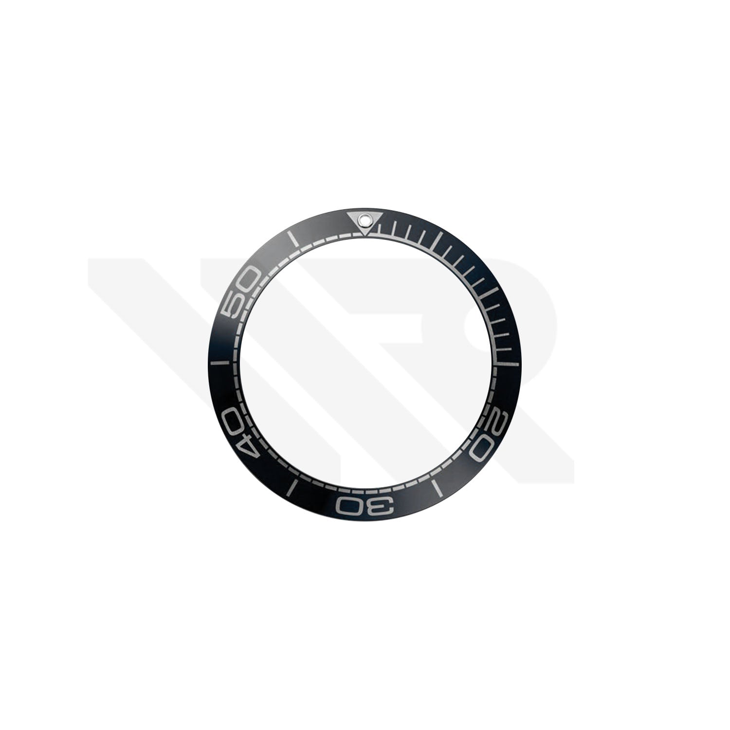 Replacement Ceramic Bezel Ring Compatible with Omega Seamaster Planet Ocean 600m 215.30.44 - Black
