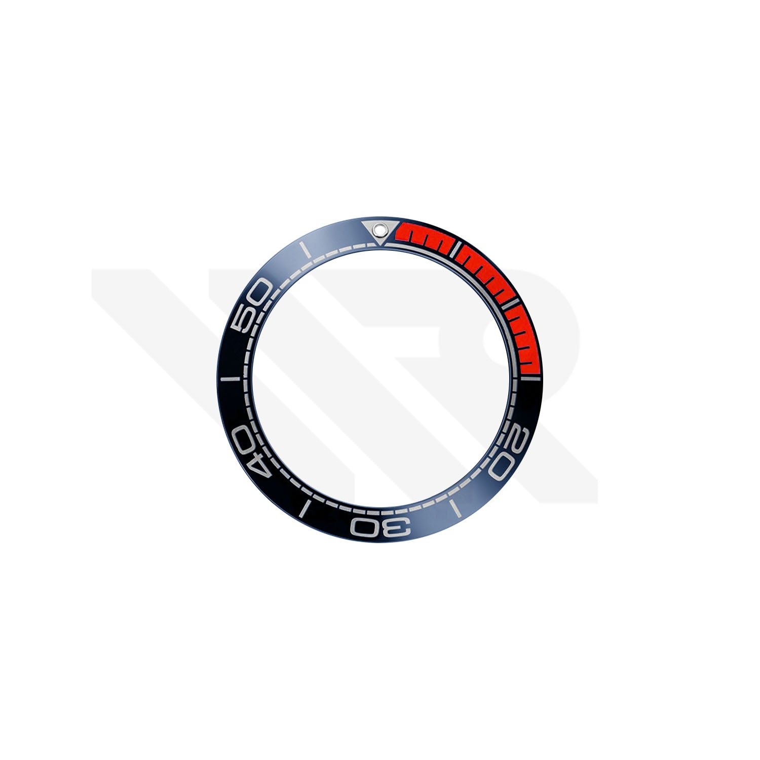 Replacement Ceramic Bezel Ring Compatible with Omega Seamaster Planet Ocean 600m 215.30.44 - Blue / Red