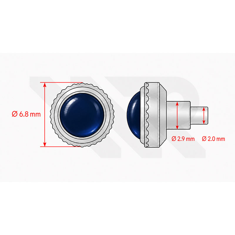 Replacement Crown Compatible with Cartier Ballon Bleu 42mm (PVD Gold)