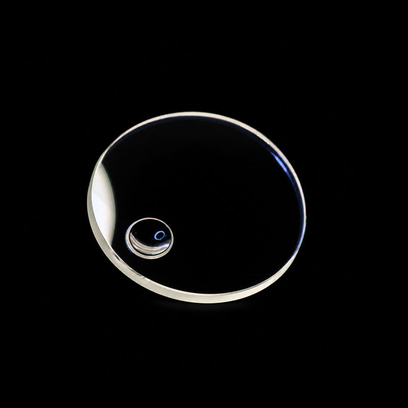 Ersatz-Flachglas mit Zykloplupe aus Saphir, kompatibel mit Tudor Princess 92400, inklusive Ersatzdichtung (ohne Antireflexbeschichtung)