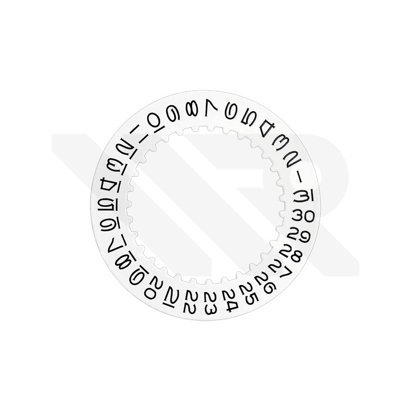 Replacement Date Disc Compatible with Cal. 3285 : White Open 6 Flat 4