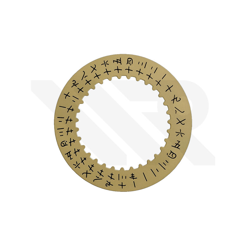 ETA2834 Datumsscheiben-Aufnäher - Gold/Mandarin (Set)