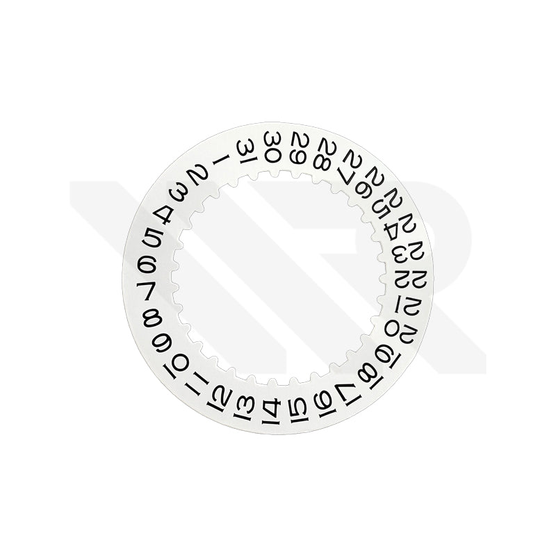 Replacement Date Disc Compatible with Cal. 3285 : White Numeric (9 o'clock Crown)