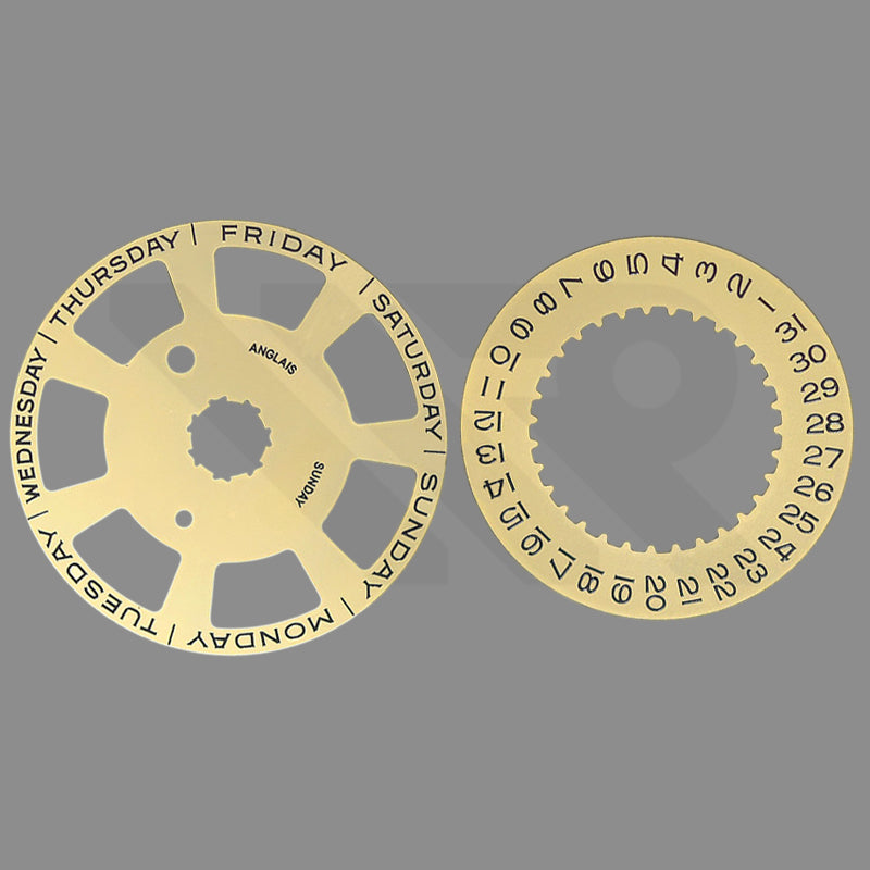 Replacement Day-Date Disc Compatible with Swiss Cal. 3255 : Yellow – WR ...
