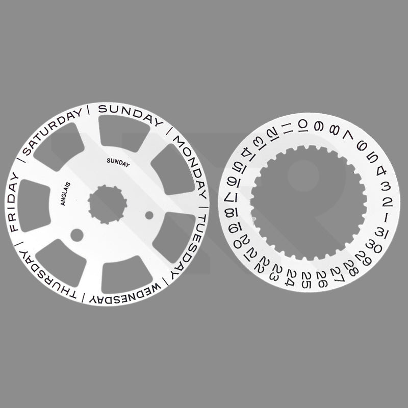 Replacement Day-Date Disc Compatible with Swiss Cal. 3255