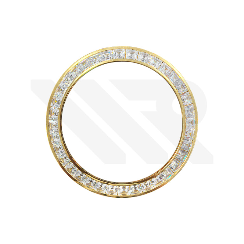 Replacement Moissanite Stone Bezel Compatible with Rolex Daytona 116500 , 116520 : Gold