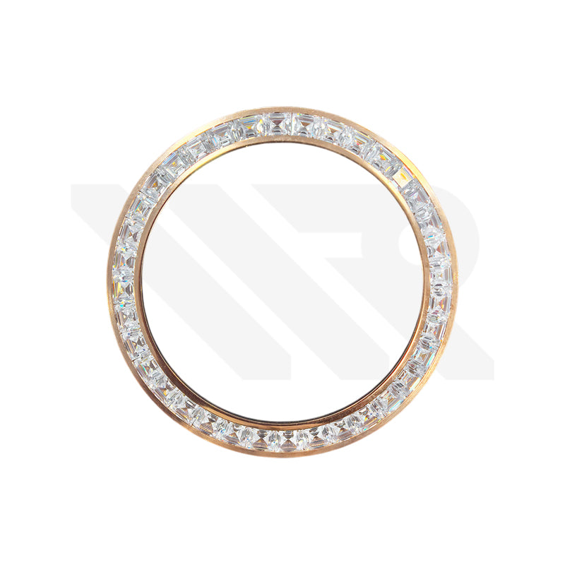 Replacement Moissanite Stone Bezel Compatible with Rolex Daytona 116500 , 116520 : Rose Gold