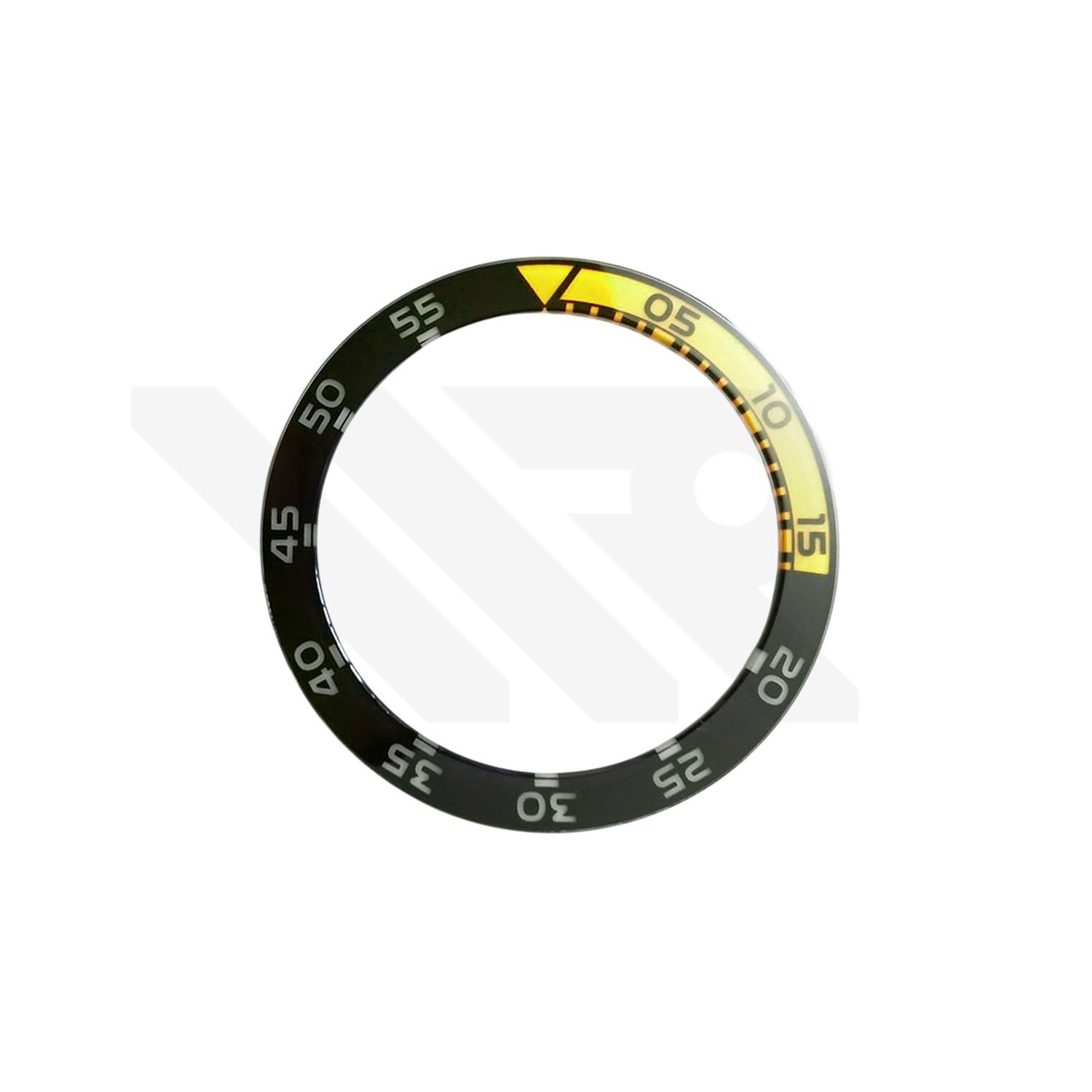 Replacement Sapphire Bezel Insert Compatible with IWC Aquatimer Chronograph IW3767 , IW3568 : Black & Yellow