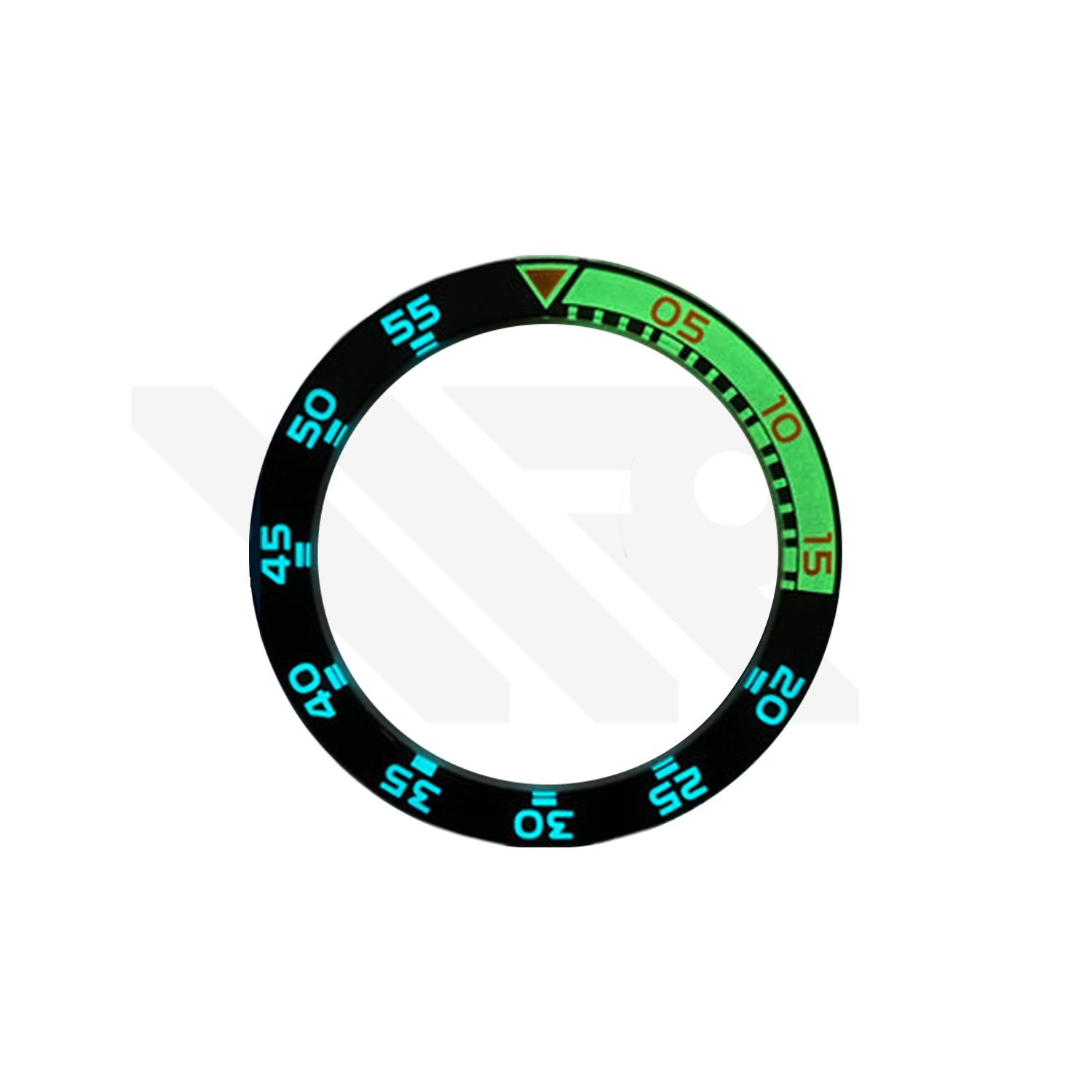 Replacement Sapphire Bezel Insert Compatible with IWC Aquatimer Chronograph IW3767 , IW3568 : Black White & Orange