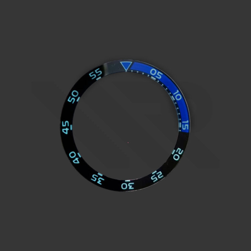 Replacement Sapphire Bezel Insert Compatible with IWC Aquatimer Chronograph IW376704 : Black/Navy