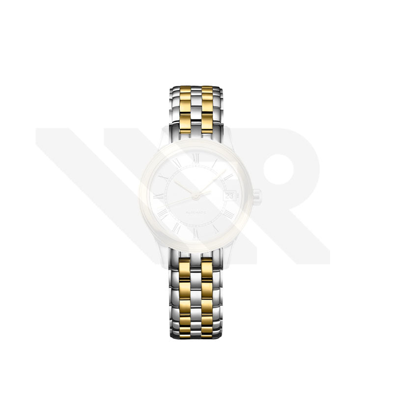 Replacement Stainless Steel Bracelet Compatible with Longines Flagship Classic L4.274 Series (Two-Tone Gold)
