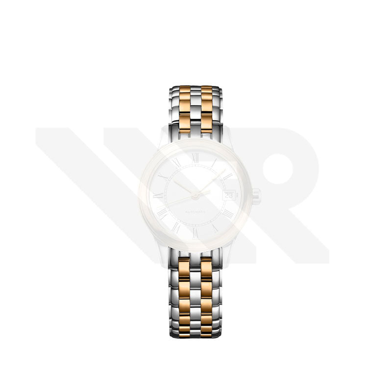 Replacement Stainless Steel Bracelet Compatible with Longines Flagship Classic L4.274 Series (Two-Tone Rose Gold)