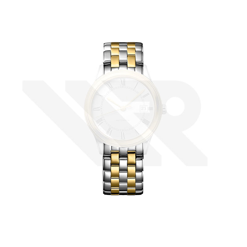 Replacement Stainless Steel Bracelet Compatible with Longines Flagship Classic L4.974 Series (Two-Tone Gold)