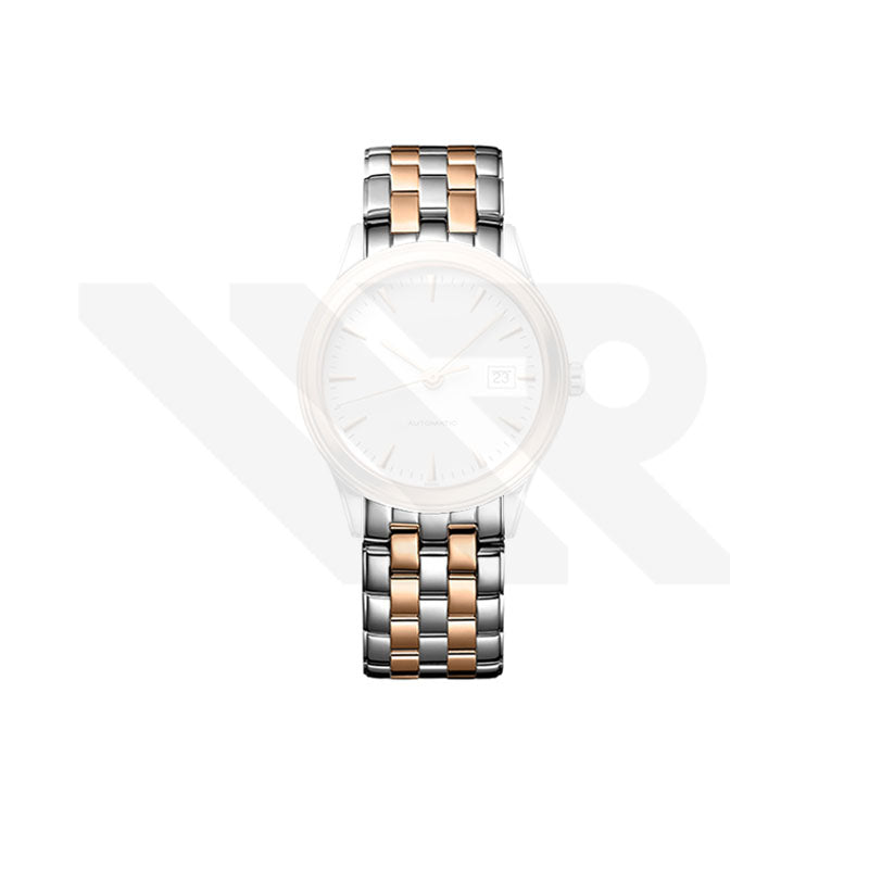 Replacement Stainless Steel Bracelet Compatible with Longines Flagship Classic L4.974 Series (Two-Tone Rose Gold)