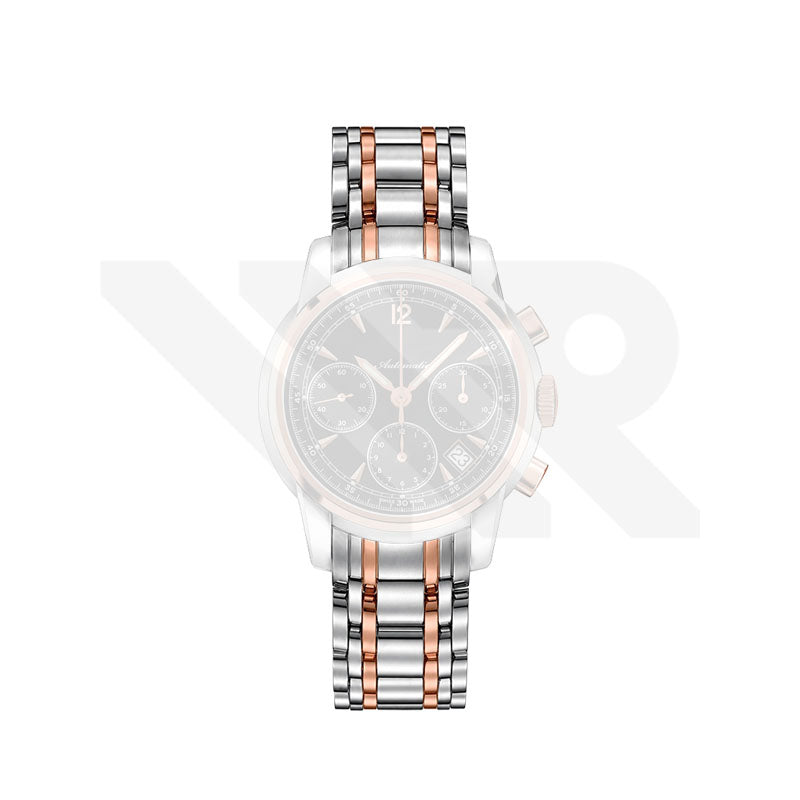 Replacement Stainless Steel Bracelet Compatible with Longines Saint-Imier Chronograph L2.753.5 (Two-Tone Rose Gold)