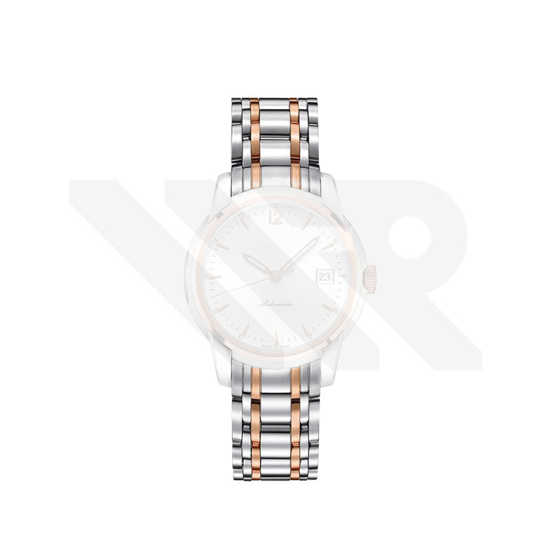 Replacement Stainless Steel Bracelet Compatible with Longines Saint-Imier L2.766.5 (Two-Tone Rose Gold)