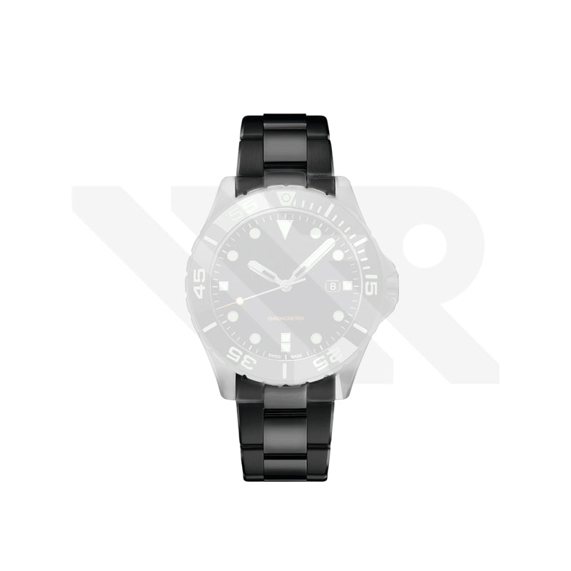 Replacement Stainless Steel Bracelet Compatible with Mido Ocean Star M026608 (Black)