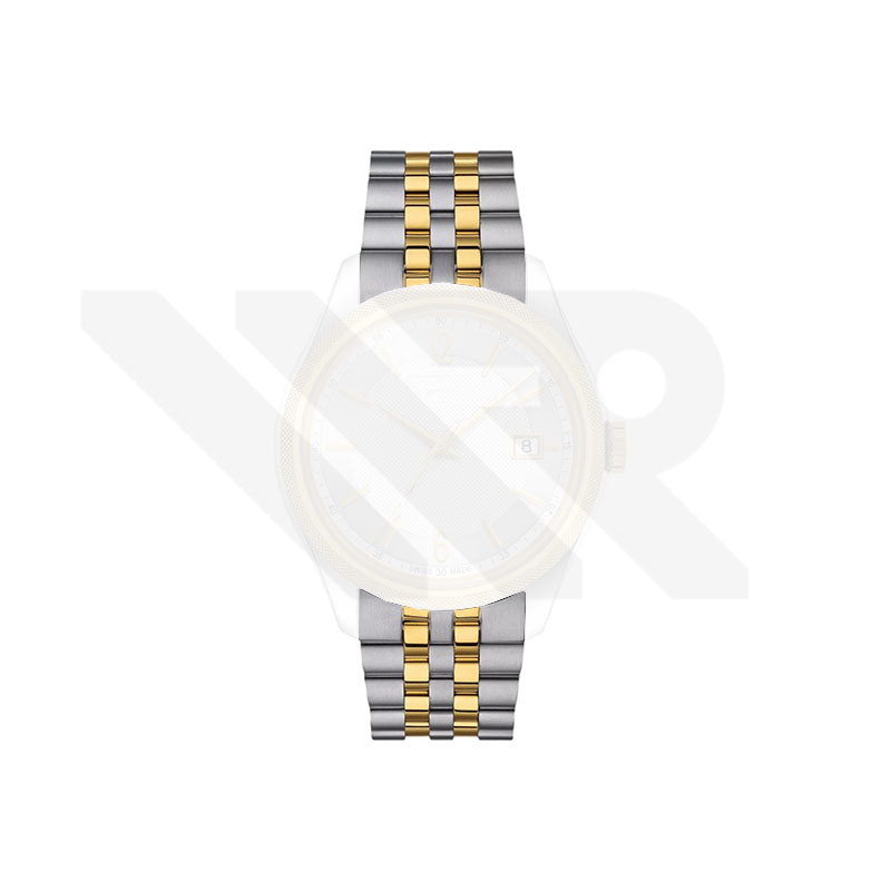 Replacement Stainless Steel Bracelet Compatible with Tissot Ballade Powermatic 80 T108408A (Two-Tone Gold)