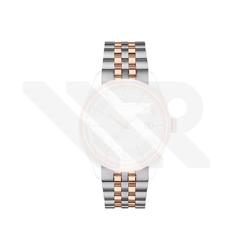 Replacement Stainless Steel Bracelet Compatible with Tissot Ballade Powermatic 80 T108408A (Two-Tone Rose Gold)
