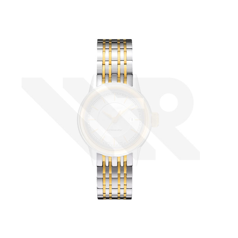 Replacement Stainless Steel Bracelet Compatible with Tissot Carson T085207A (Two-Tone Gold)