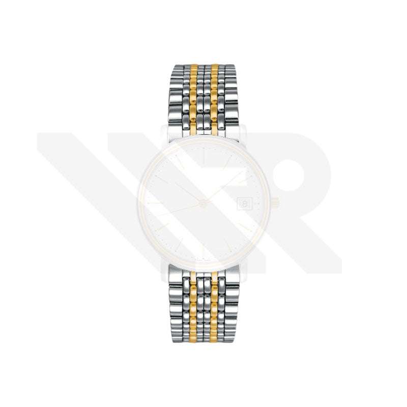 Replacement Stainless Steel Bracelet Compatible with Tissot Desire T870/970 Series (Two-Tone Gold)