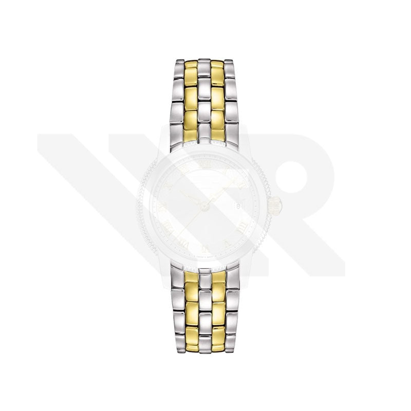 Replacement Stainless Steel Bracelet Compatible with Tissot T-Classic Ballade T031210A (Two-Tone Gold)