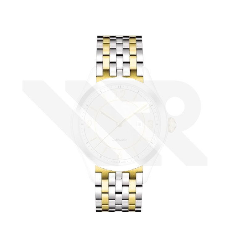 Replacement Stainless Steel Bracelet Compatible with Tissot T-One T038207A (Two-Tone Gold)