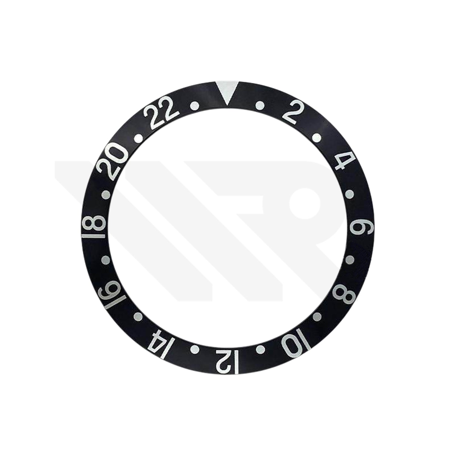 Replacement Aluminum Bezel Insert Compatible with Rolex GMT Master : Black