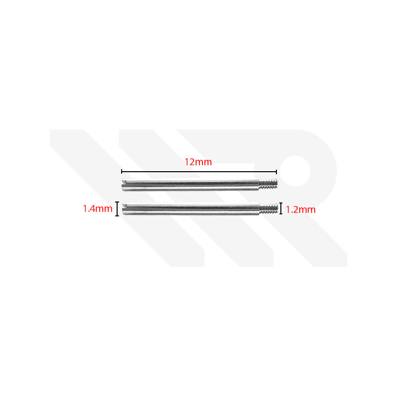Stainless Steel Bracelet Screw Pin Compatible with Rolex Watches : M1.2 12mm x 1.4mm