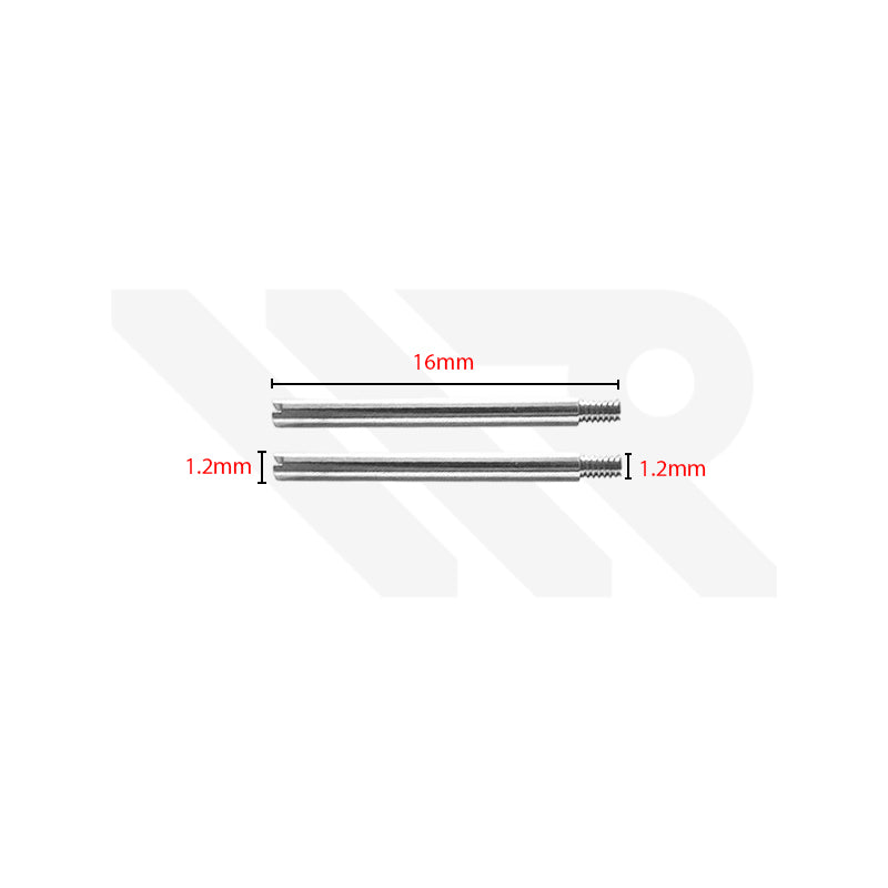 Stainless Steel Bracelet Screw Pin Compatible with Rolex Watches : M1.2 16mm x 1.2mm