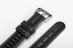 Chocolate Bar Rubber Diver Strap for Seiko Divers - Black