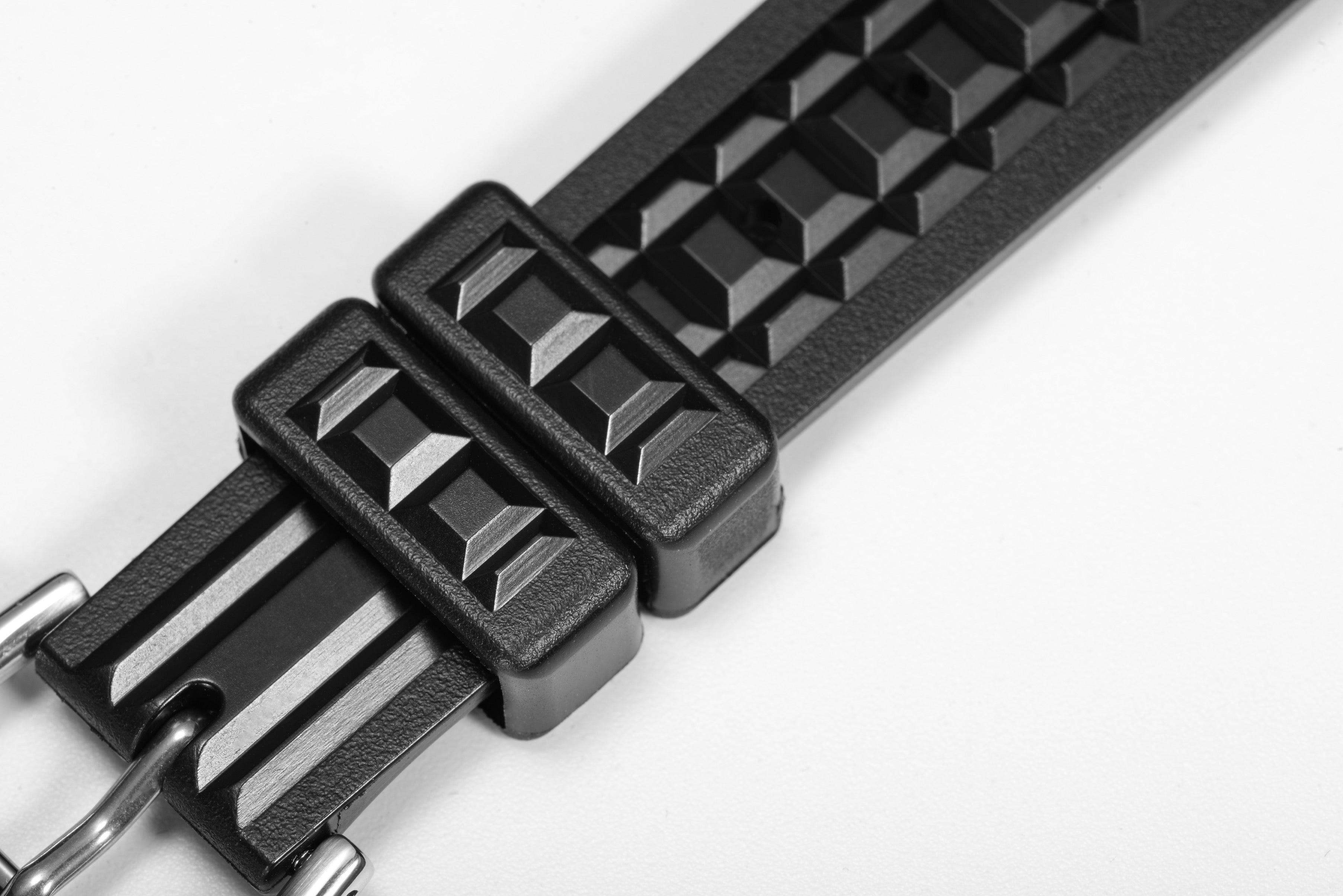 Chocolate Bar Rubber Diver Strap for Seiko Divers - Black