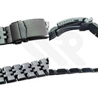 Tank Jubilee Bracelet for Seiko Prospex Marine Master Professional Tuna SBBN025 / SBBN027 / SBBN029 / SBDX014 / SBDX016 : Black