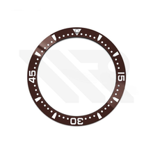 Load image into Gallery viewer, Hydro Style Ceramic Sloped Bezel Insert for SKX/SRPD - Coffee/White
